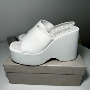 SHEIN White Platform Sandals